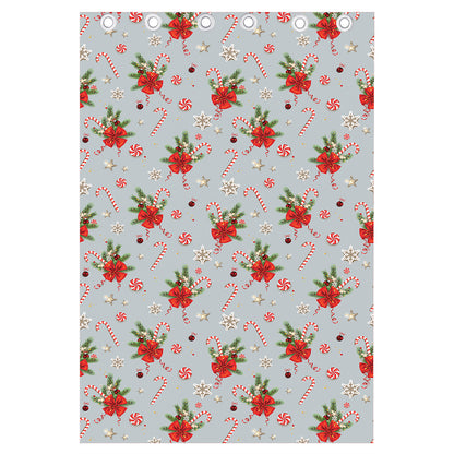 Christmas Winter Holiday Pattern Print Curtain