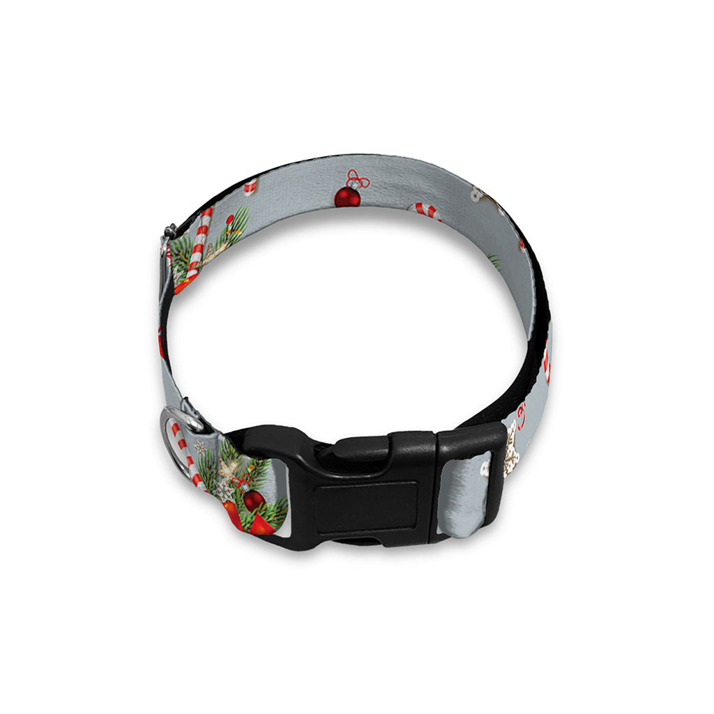 Christmas Winter Holiday Pattern Print Dog Collar