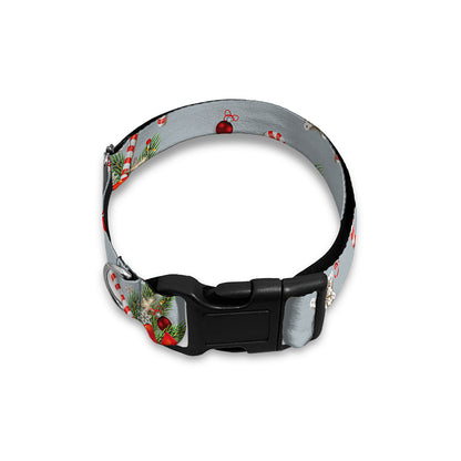 Christmas Winter Holiday Pattern Print Dog Collar