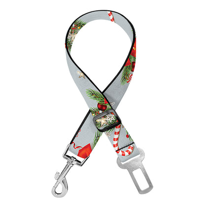 Christmas Winter Holiday Pattern Print Dog Seat Belt