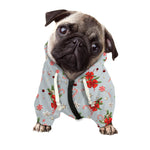 Christmas Winter Holiday Pattern Print Dog Zip Up Hoodie