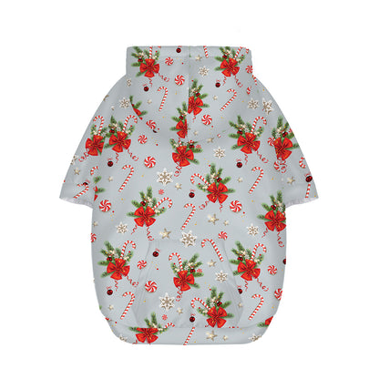 Christmas Winter Holiday Pattern Print Dog Zip Up Hoodie
