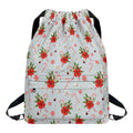 Christmas Winter Holiday Pattern Print Drawstring Backpack