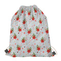 Christmas Winter Holiday Pattern Print Drawstring Bag