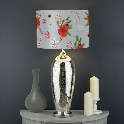 Christmas Winter Holiday Pattern Print Drum Lamp Shade
