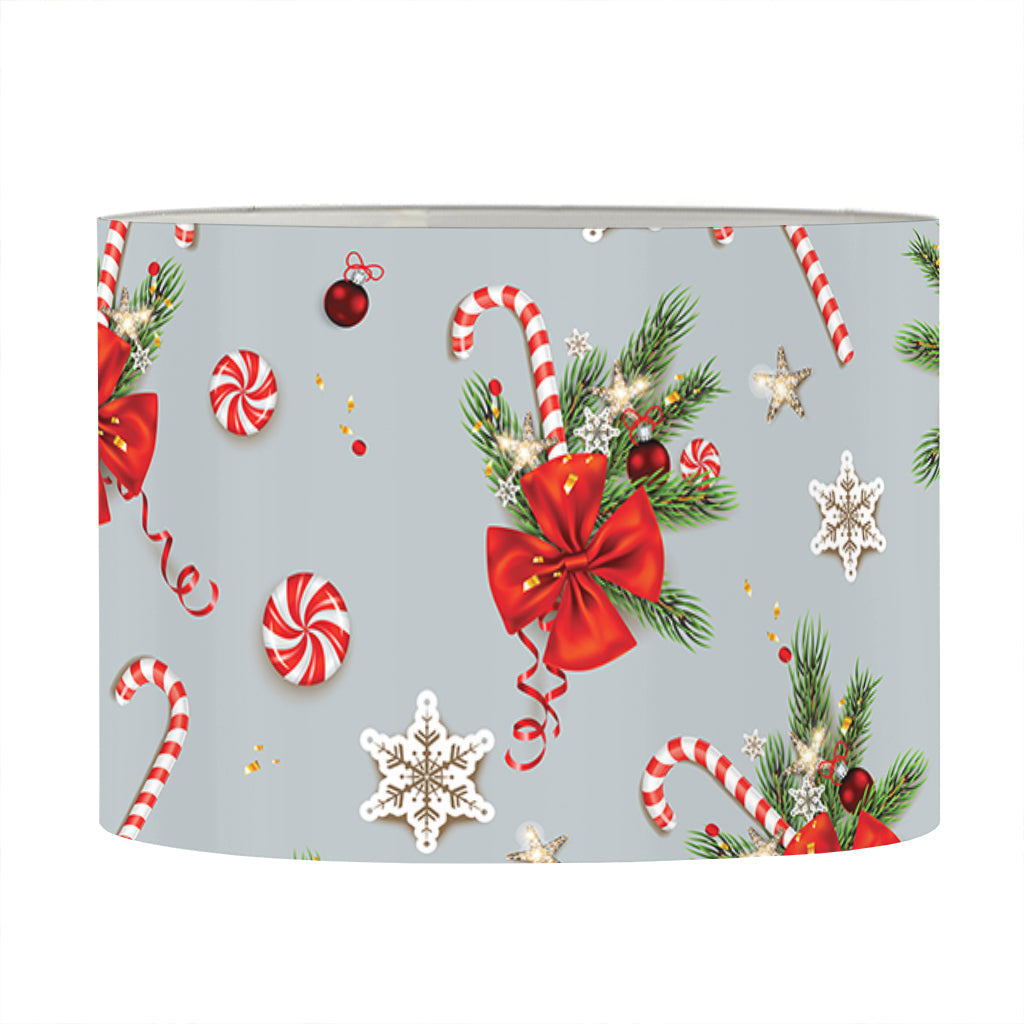 Christmas Winter Holiday Pattern Print Drum Lamp Shade