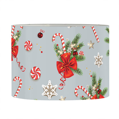 Christmas Winter Holiday Pattern Print Drum Lamp Shade