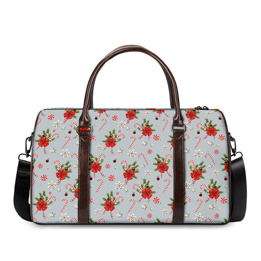 Christmas Winter Holiday Pattern Print Duffle Bag