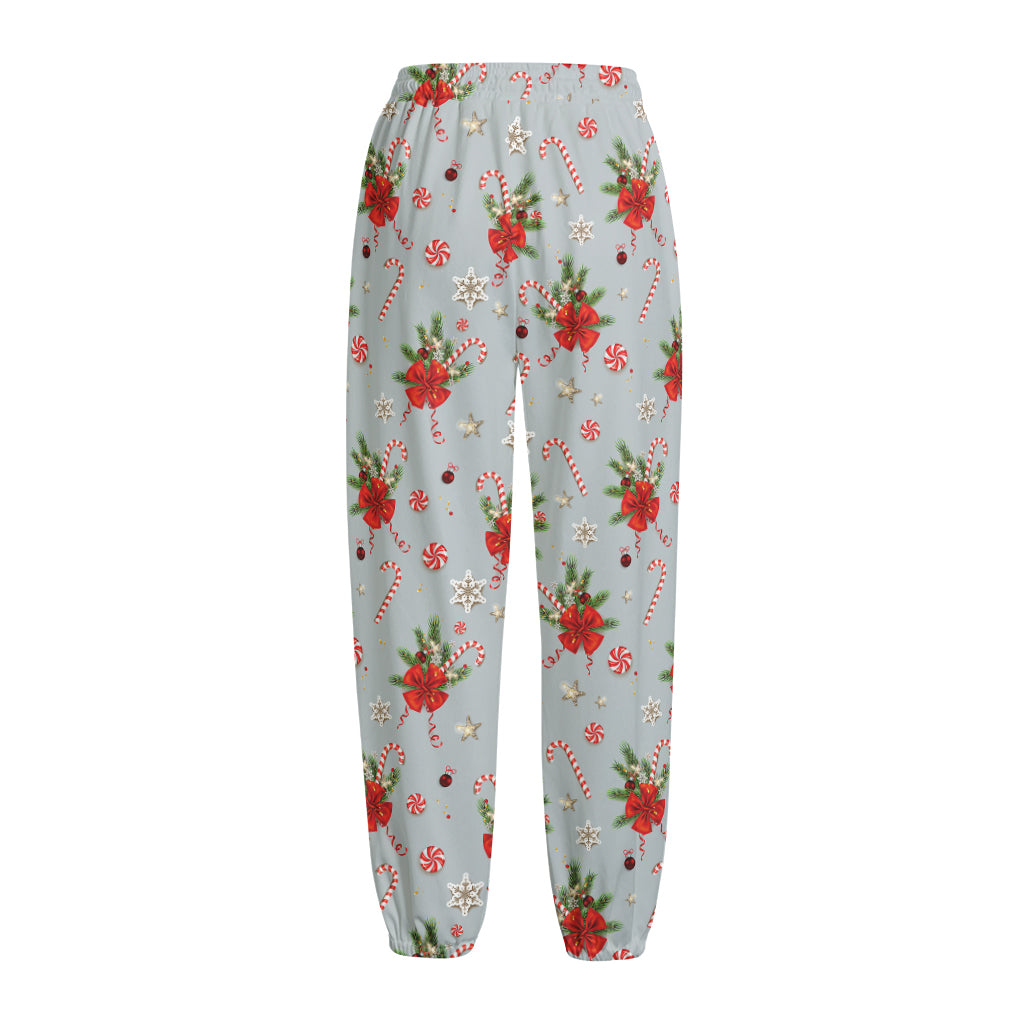 Christmas Winter Holiday Pattern Print Fleece Lined Knit Pants