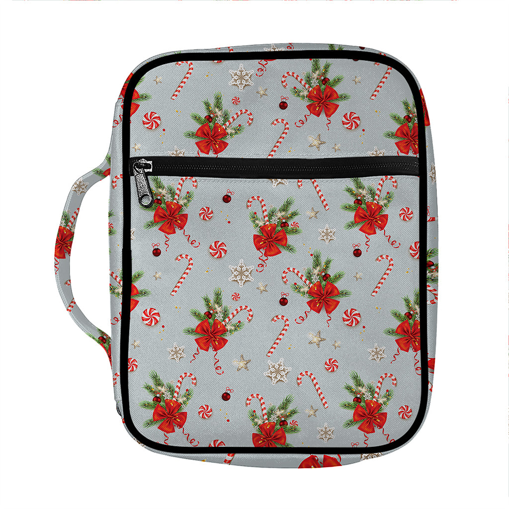 Christmas Winter Holiday Pattern Print Front Pocket Bible Bag