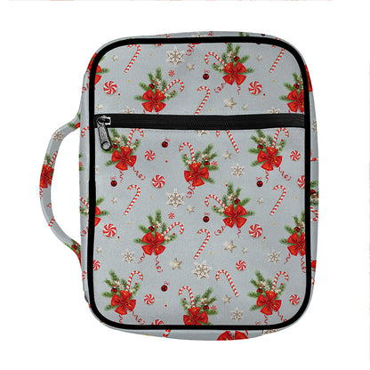 Christmas Winter Holiday Pattern Print Front Pocket Bible Bag