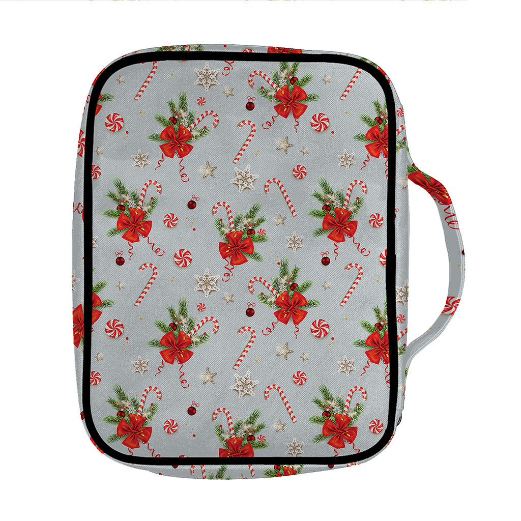 Christmas Winter Holiday Pattern Print Front Pocket Bible Bag