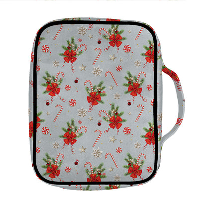 Christmas Winter Holiday Pattern Print Front Pocket Bible Bag