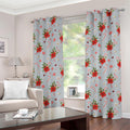 Christmas Winter Holiday Pattern Print Grommet Curtains