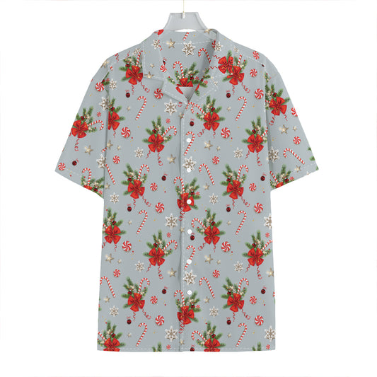 Christmas Winter Holiday Pattern Print Hawaiian Shirt