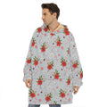 Christmas Winter Holiday Pattern Print Hoodie Blanket