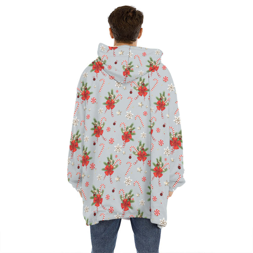 Christmas Winter Holiday Pattern Print Hoodie Blanket