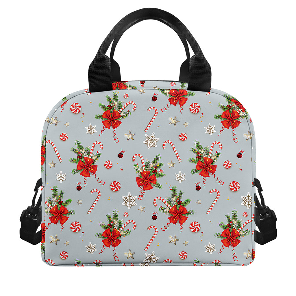 Christmas Winter Holiday Pattern Print Insulated Lunch Bag