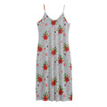 Christmas Winter Holiday Pattern Print Jersey Midi Cami Dress