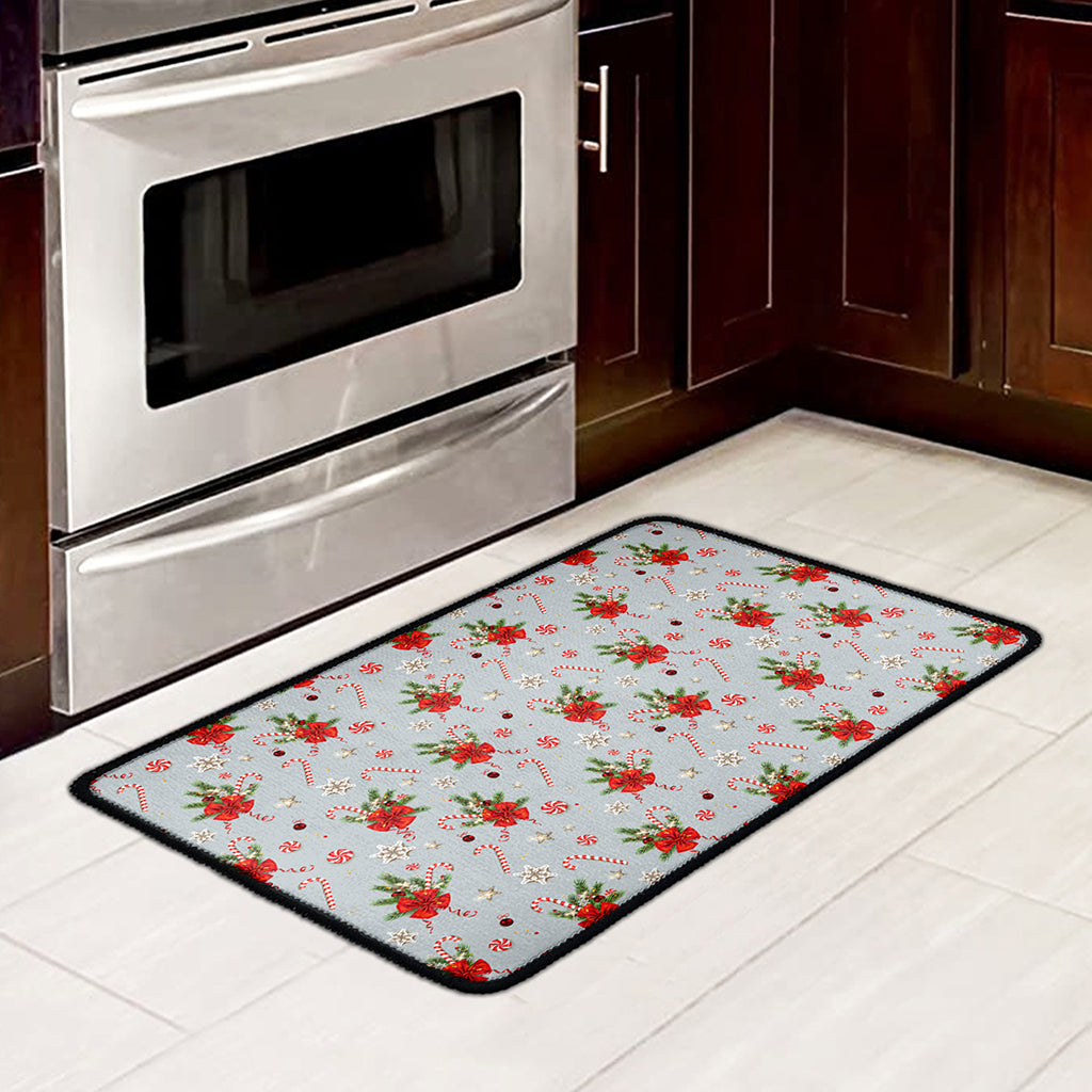 Christmas Winter Holiday Pattern Print Kitchen Mat
