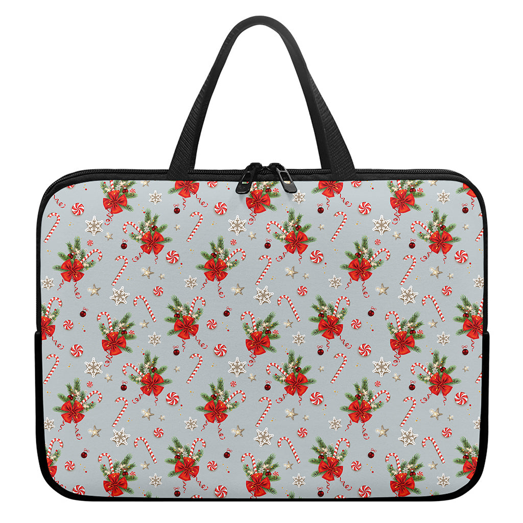 Christmas Winter Holiday Pattern Print Laptop Sleeve With Handle