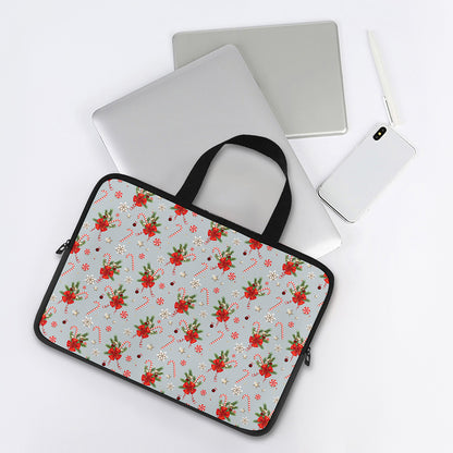 Christmas Winter Holiday Pattern Print Laptop Sleeve With Handle