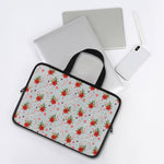 Christmas Winter Holiday Pattern Print Laptop Sleeve With Handle