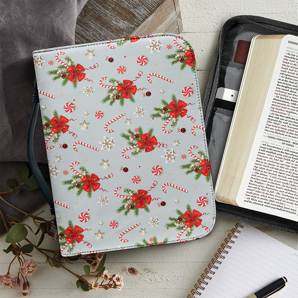 Christmas Winter Holiday Pattern Print Leather Bible Cover