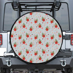 Christmas Winter Holiday Pattern Print Leather Spare Tire Cover