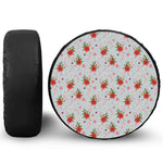 Christmas Winter Holiday Pattern Print Leather Spare Tire Cover