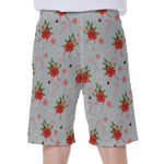 Christmas Winter Holiday Pattern Print Men's Beach Shorts
