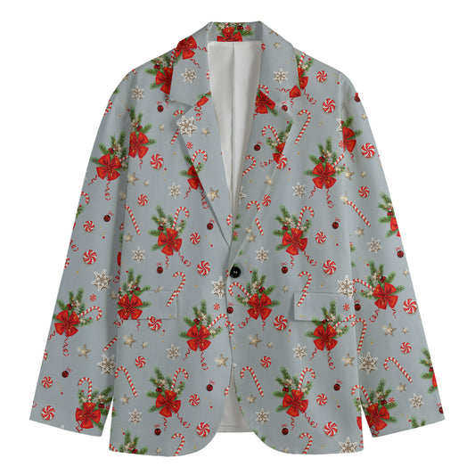 Christmas Winter Holiday Pattern Print Men's Blazer