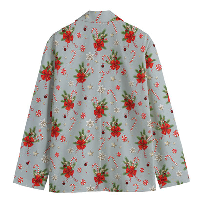 Christmas Winter Holiday Pattern Print Men's Blazer