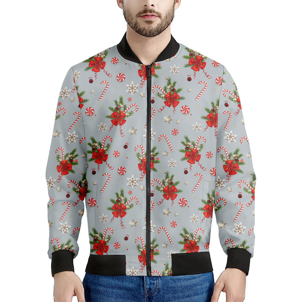 Christmas Winter Holiday Pattern Print Men's Bomber Jacket