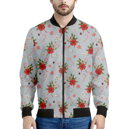 Christmas Winter Holiday Pattern Print Men's Bomber Jacket