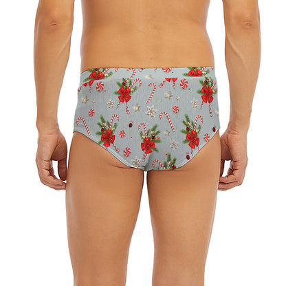 Christmas Winter Holiday Pattern Print Men's Briefs