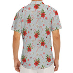 Christmas Winter Holiday Pattern Print Men's Deep V-Neck Shirt