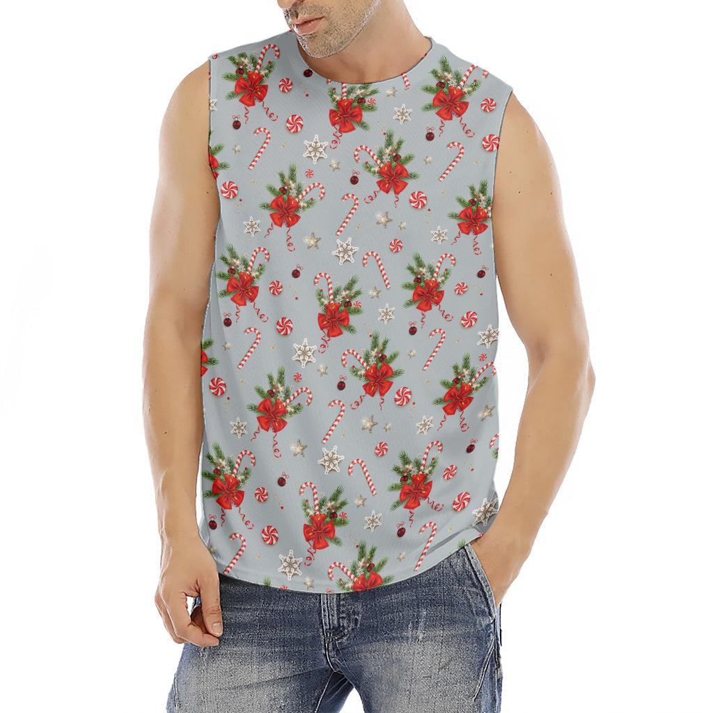 Christmas Winter Holiday Pattern Print Men's Fitness Tank Top