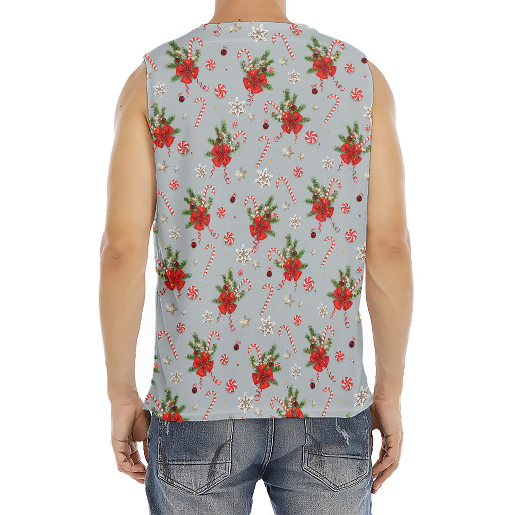 Christmas Winter Holiday Pattern Print Men's Fitness Tank Top