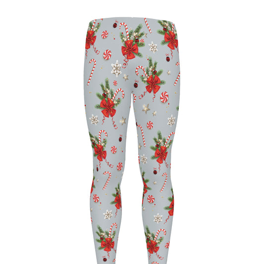 Christmas Winter Holiday Pattern Print Men's leggings