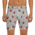 Christmas Winter Holiday Pattern Print Men's Long Boxer Briefs