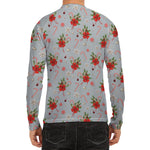 Christmas Winter Holiday Pattern Print Men's Long Sleeve Rash Guard