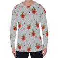 Christmas Winter Holiday Pattern Print Men's Long Sleeve T-Shirt