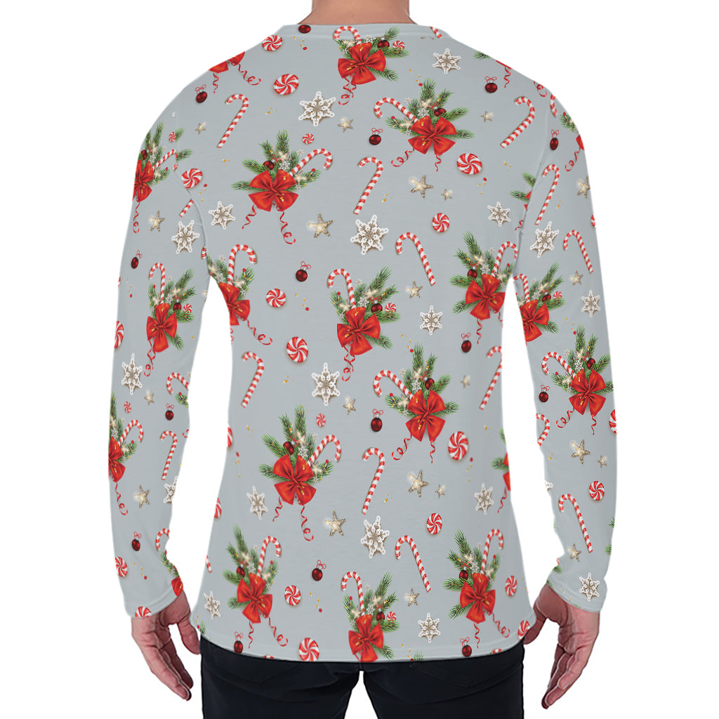 Christmas Winter Holiday Pattern Print Men's Long Sleeve T-Shirt