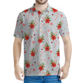 Christmas Winter Holiday Pattern Print Men's Polo Shirt