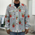 Christmas Winter Holiday Pattern Print Men's Shirt Jacket