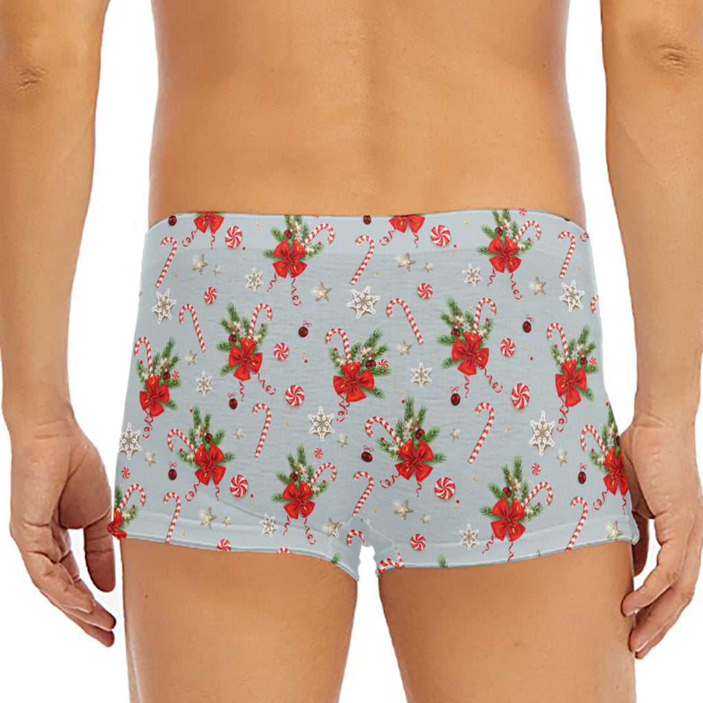 Christmas Winter Holiday Pattern Print Men's Short Boxer Briefs