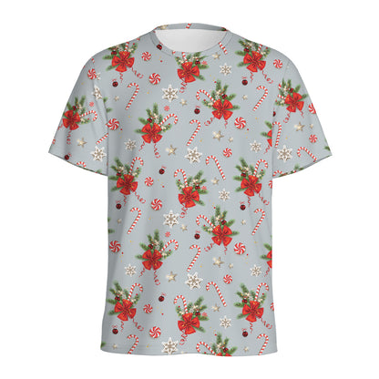 Christmas Winter Holiday Pattern Print Men's Sports T-Shirt