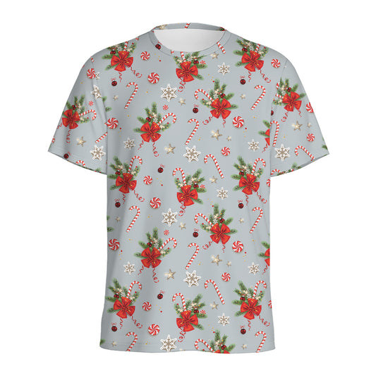 Christmas Winter Holiday Pattern Print Men's Sports T-Shirt