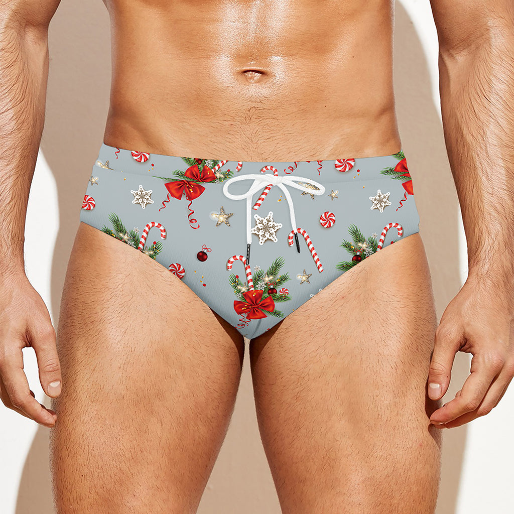 Christmas Winter Holiday Pattern Print Men's Swim Briefs